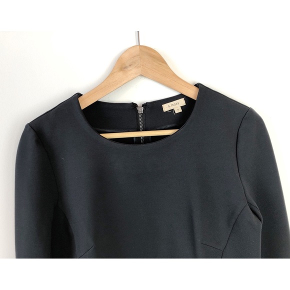 Neiman Marcus A.Moss Long Sleeve Black Top - Picture 6 of 8